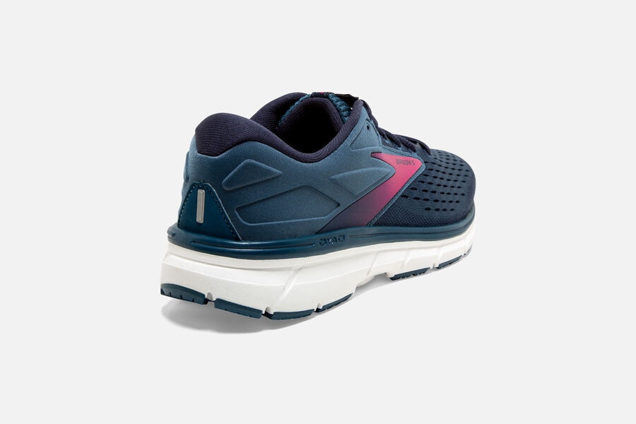 Brooks Running Shoes - Dyad 11 Road Womens - Navy/Pink - YTM-276831